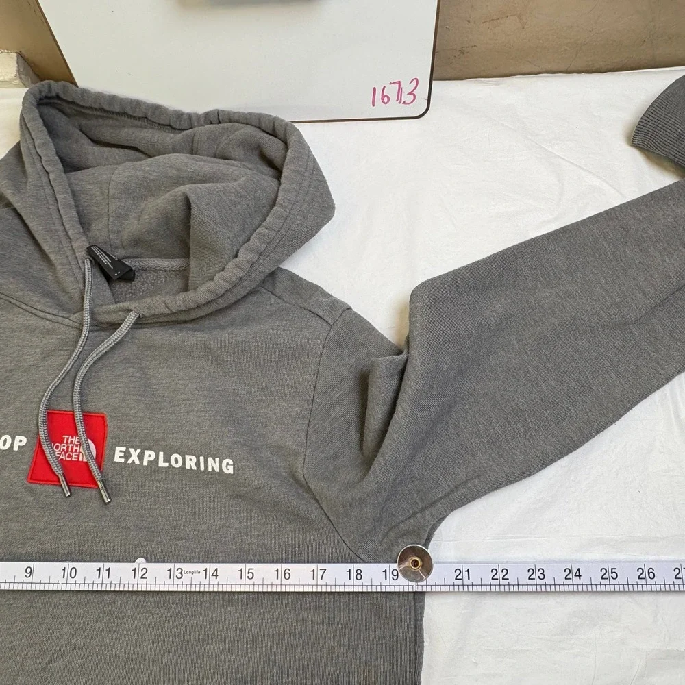The North Face Mens Never Stop Exploring Red Box Logo Hoodie‎ Grey Small A3X9J